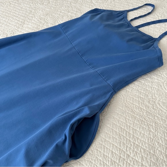 Pact Fit and Flare Strappy Blue Midi Dress Women’s Size Large - Picture 7 of 9